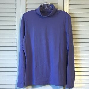 Lands' End Purple Turtleneck Sweater